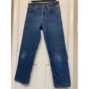 Vintage Levi Straight Leg 501xx - Button Fly Medium Wash Unisex